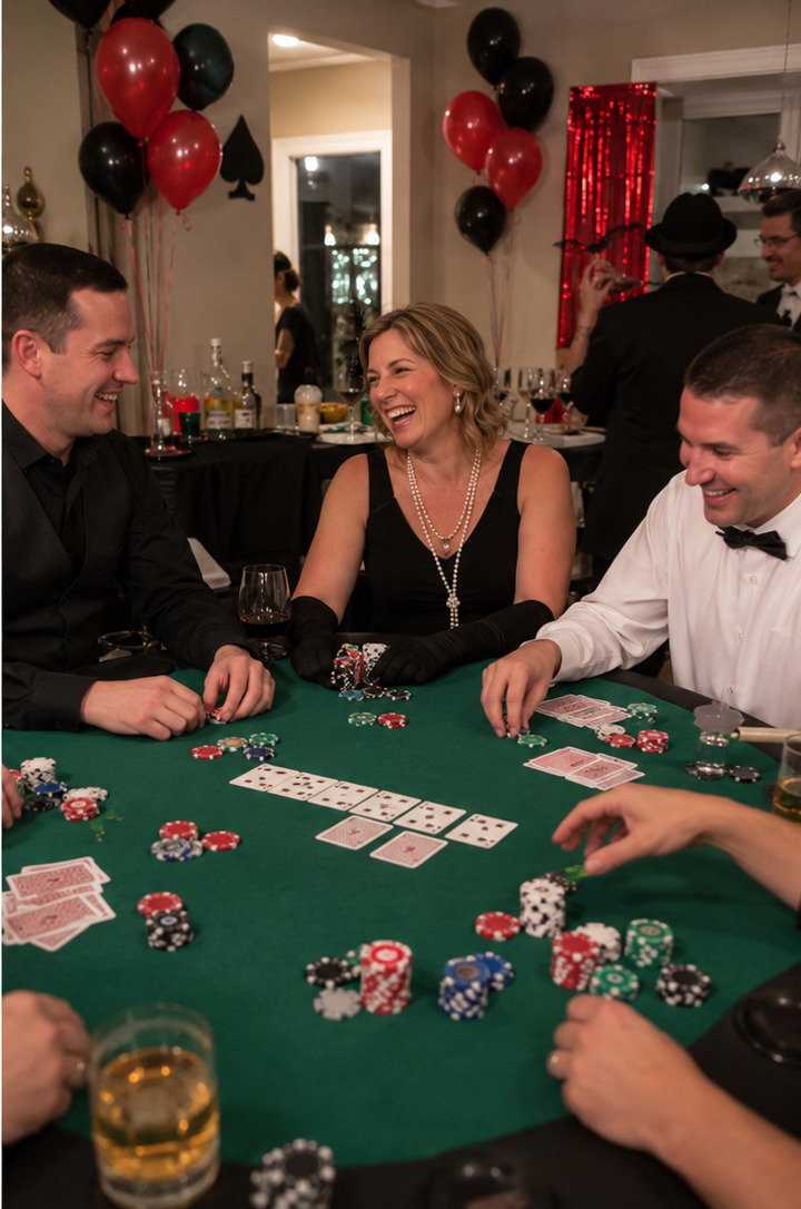 Casinofeest decoratie en aankleding