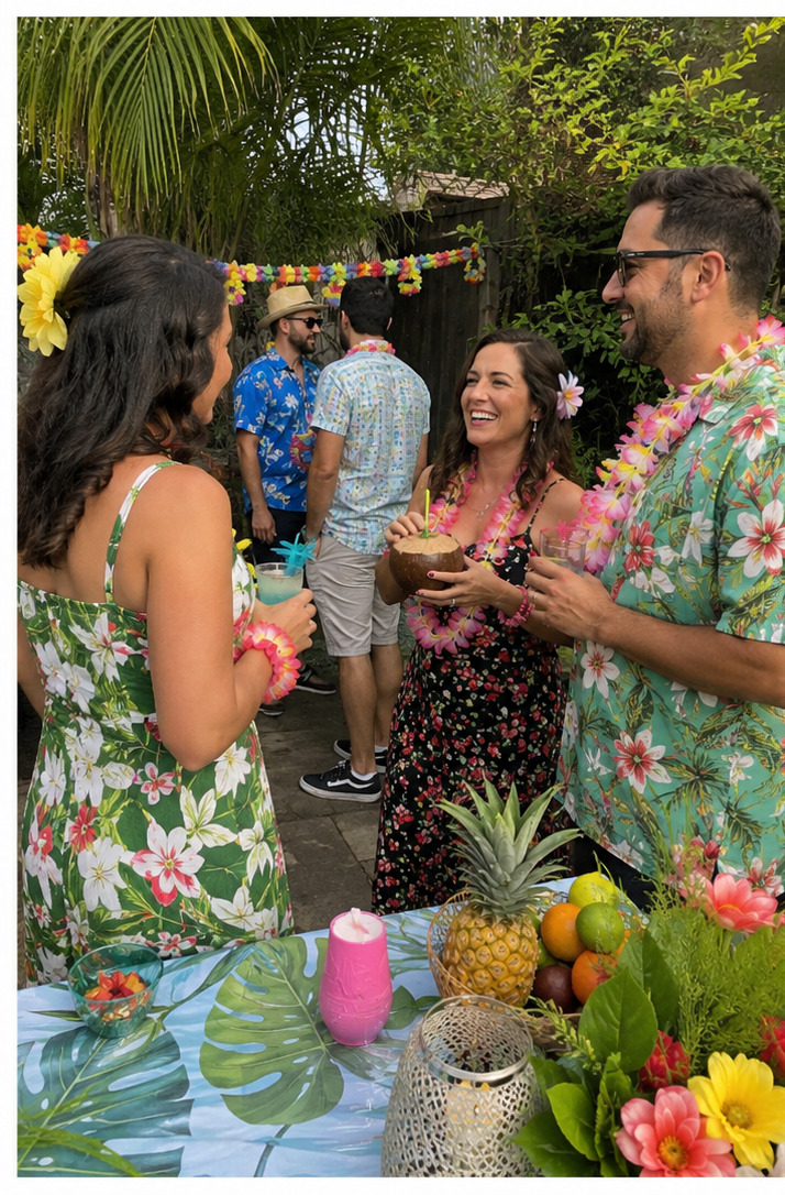 Hawaiifeest decoratie en aankleding