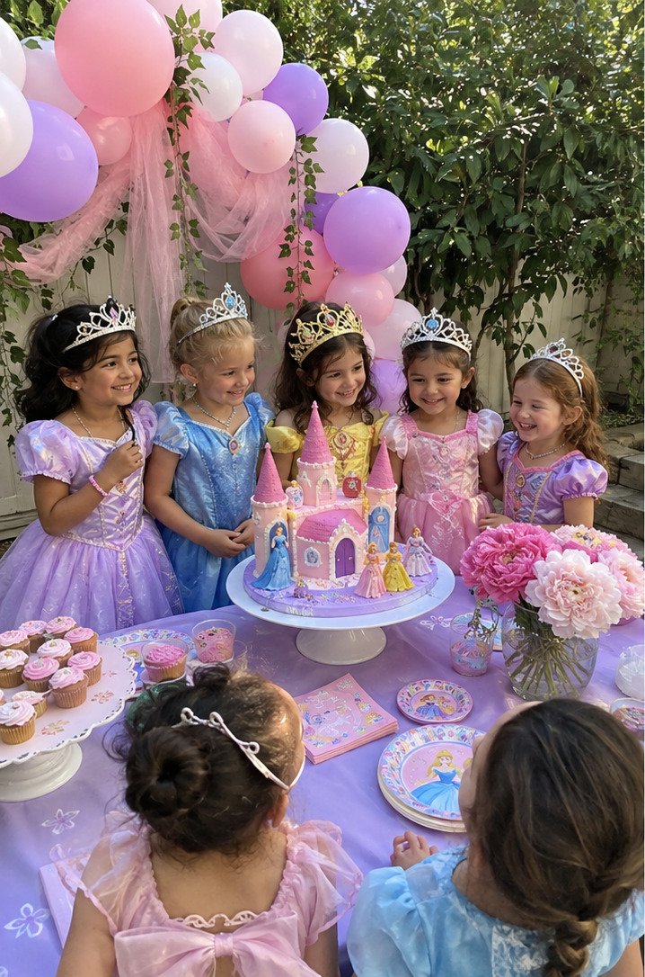 Prinsessenfeest decoratie en aankleding