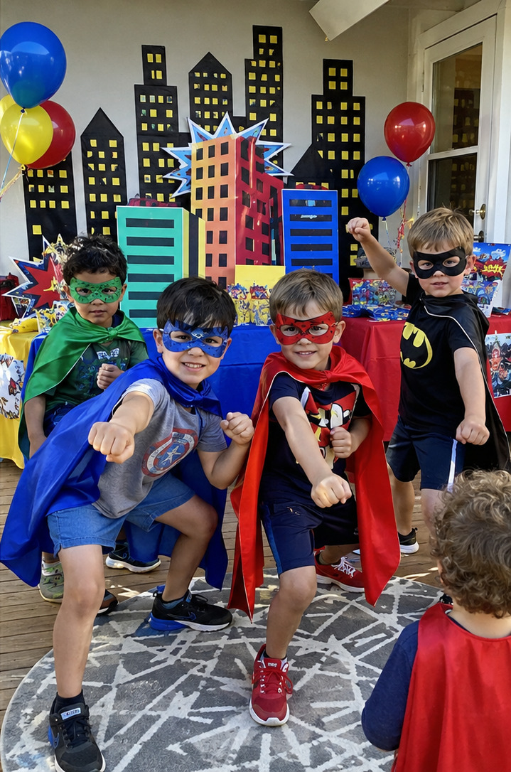 Superheldenfeest decoratie en aankleding