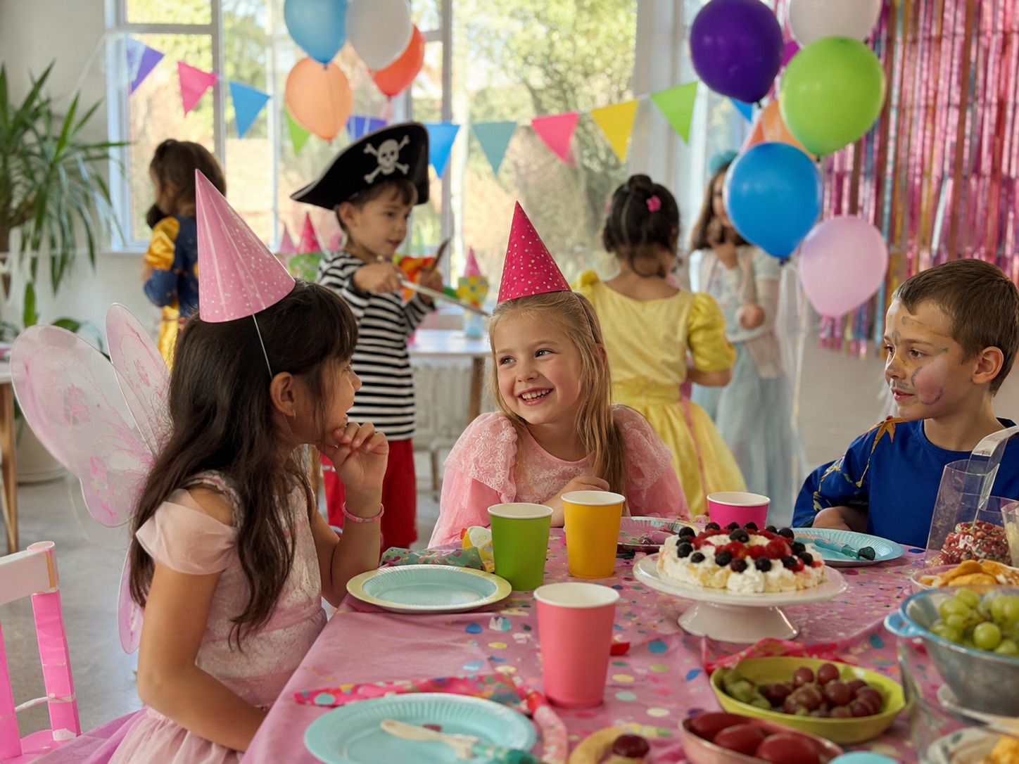 Kinderen op een vrolijk themafeest