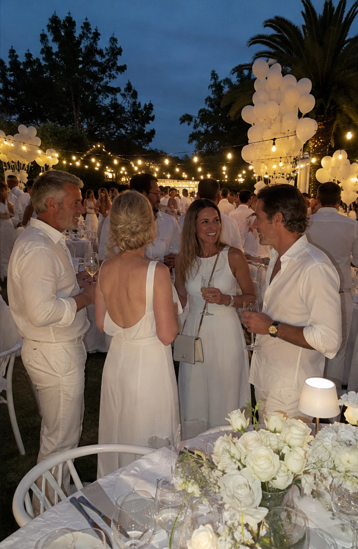 Wit feest (all white party) decoratie en aankleding